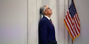 Dow wavers ahead of remarks by Fed’s Powell with S&P 500 winning streak on line