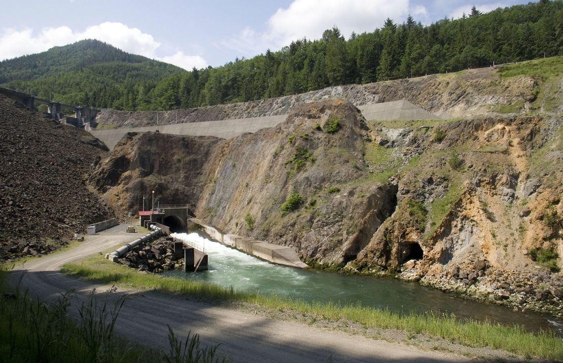 In this 2009 photo, water flows from the Howard A. Hanson Dam in East King County, Washington.